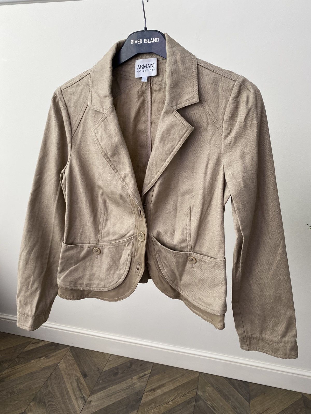 Armani Collezioni Vintage Armani Collezioni Womens One Button Blazer Size M / US 6-8 / IT 42-44 - 3 Thumbnail