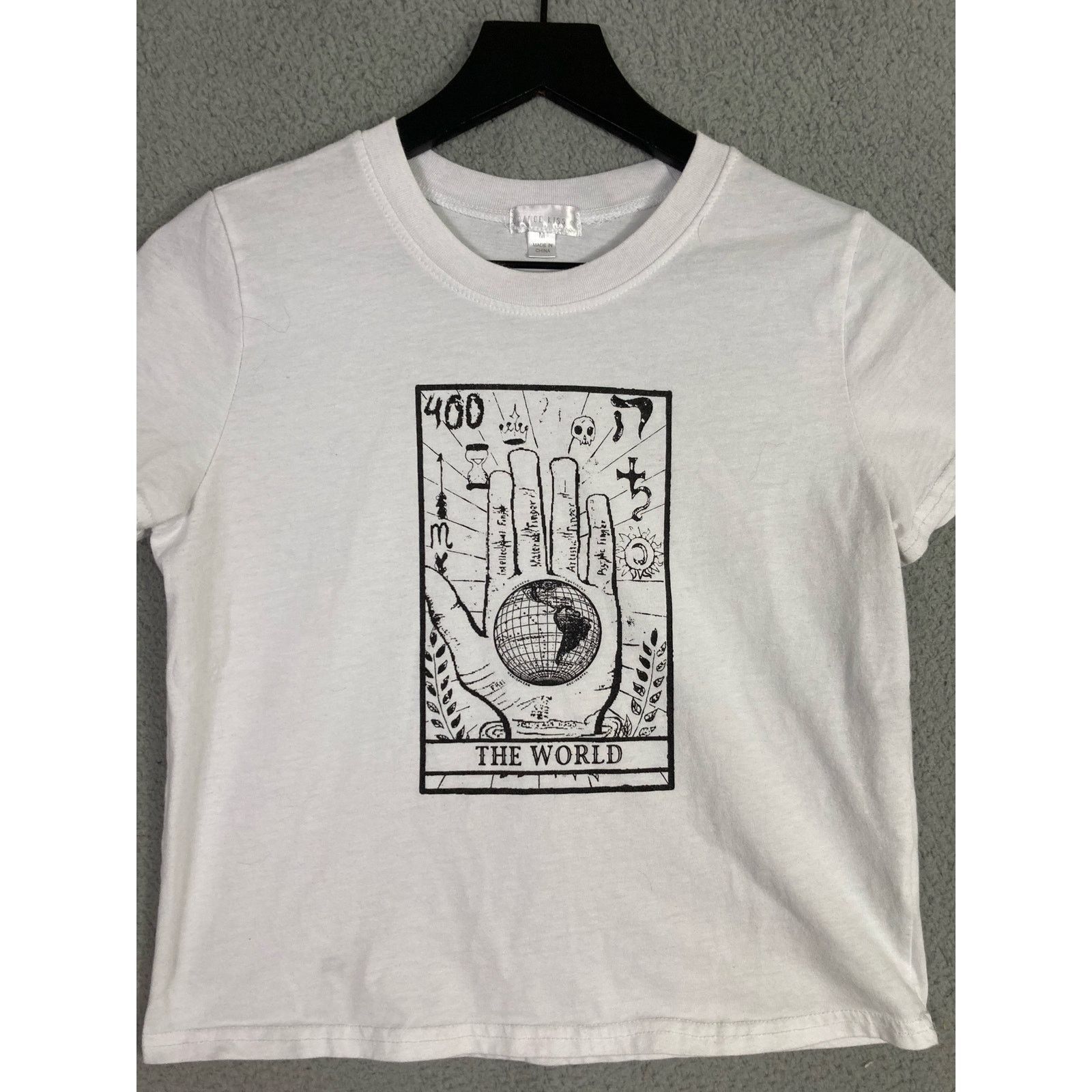 Other Orange Kiss Women's Mystical Tarot Graphic Tee White Medium Size M / US 6-8 / IT 42-44 - 5 Thumbnail
