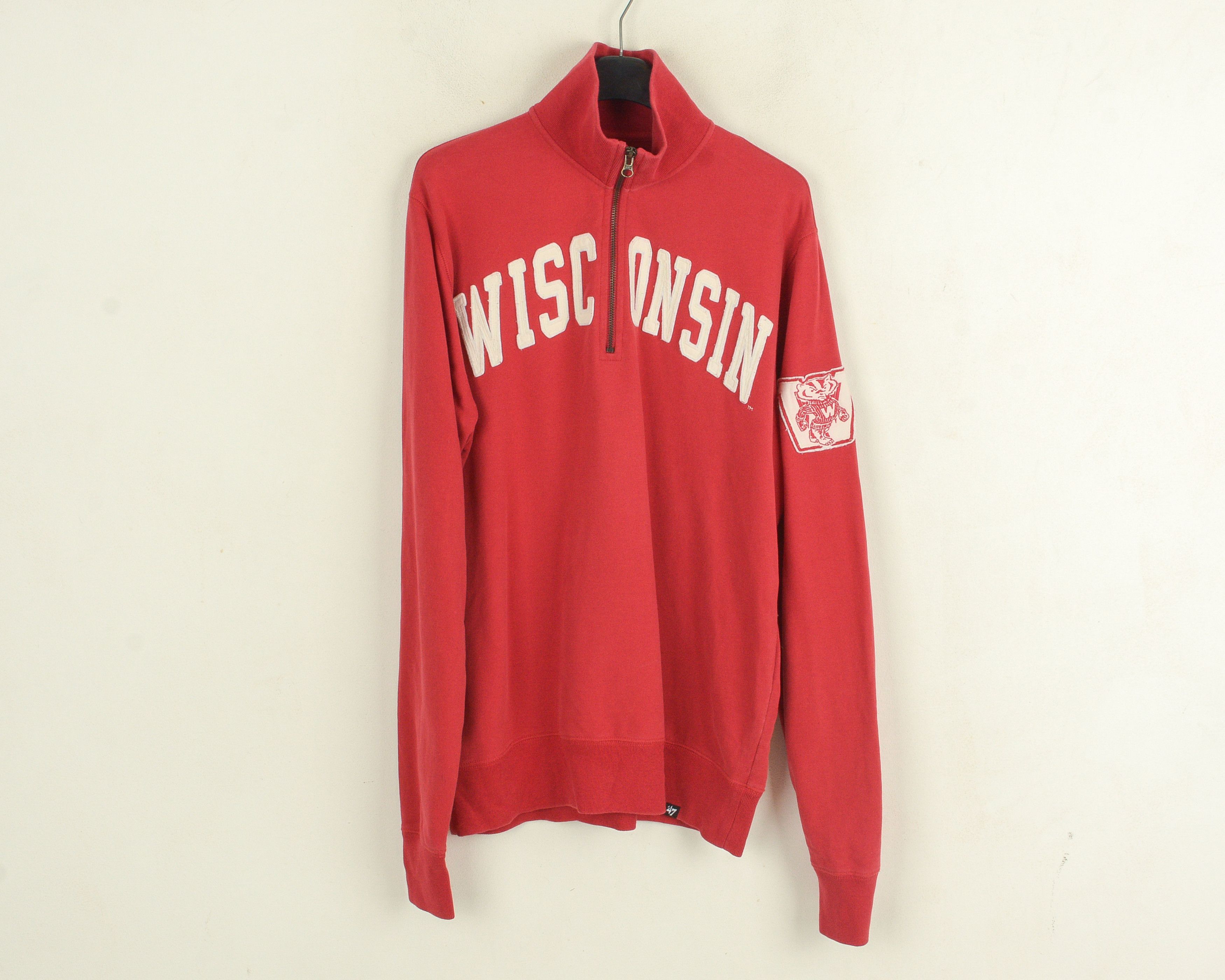 47 × 47 Brand × NCAA Wisconsin Badgers Men S Pullover Sweatshirt Jumper College Size US S / EU 44-46 / 1 - 1 Thumbnail