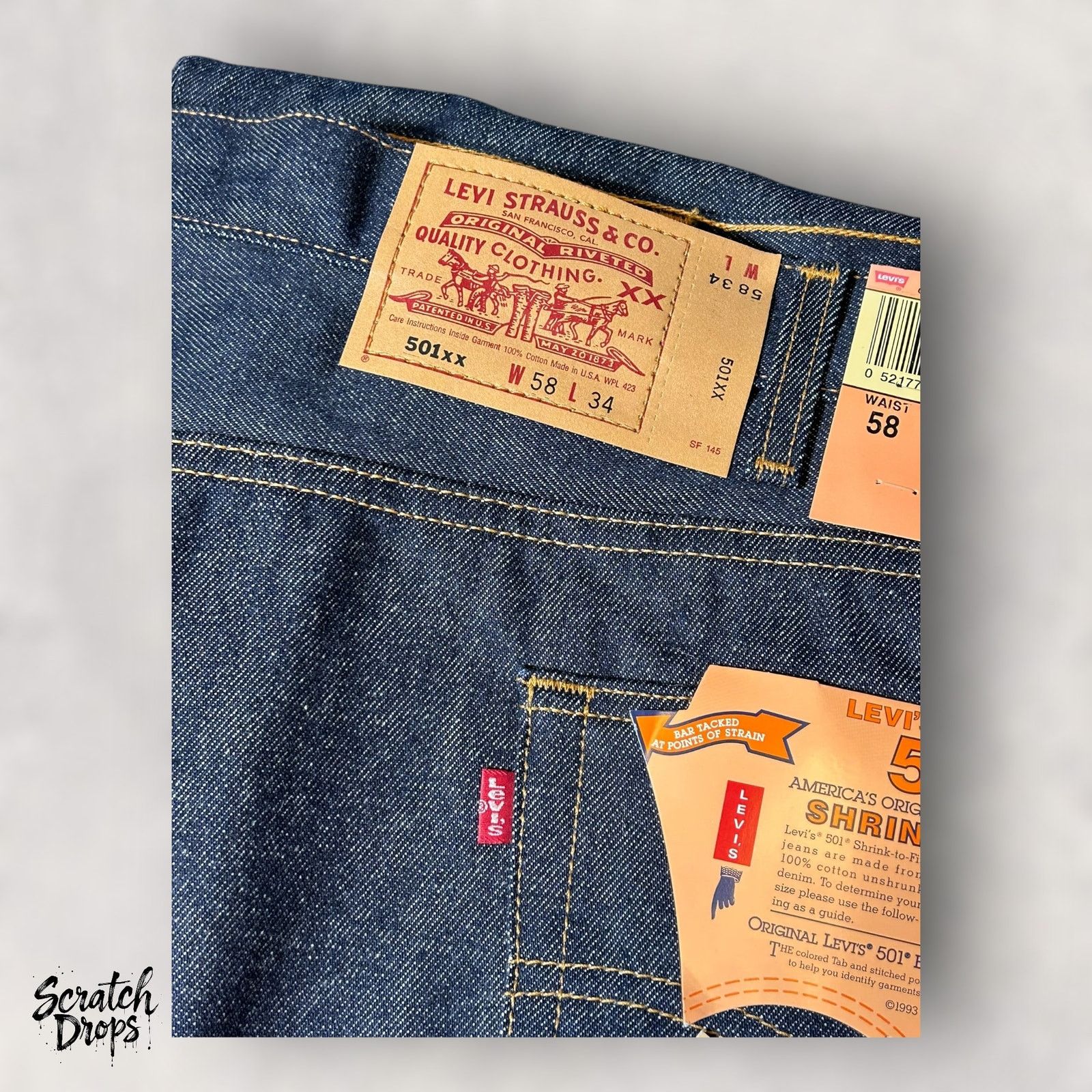 Levi's Vintage Levi’s 501xx Shrink-to-Fit Jeans In USA W58 L34 NWT Size US 42 / EU 58 - 5 Thumbnail