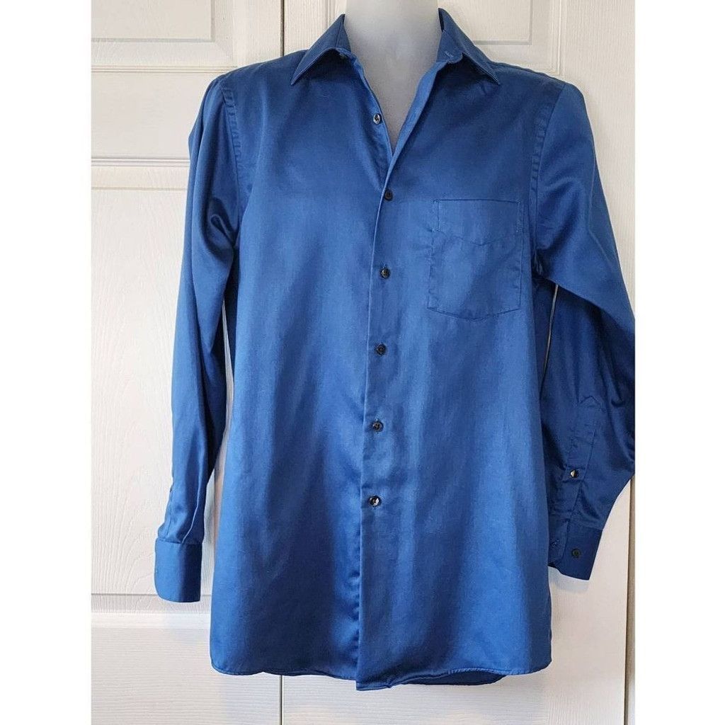 Geoffrey B. Small Geoffrey Beene Blue Dress Shirt Size US L / EU 52-54 / 3 - 1 Thumbnail