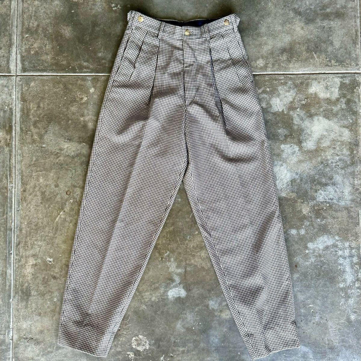 Yohji Yamamoto Yohji Herringbone Wide Leg Trousers Size US 28 / EU 44 - 1 Thumbnail