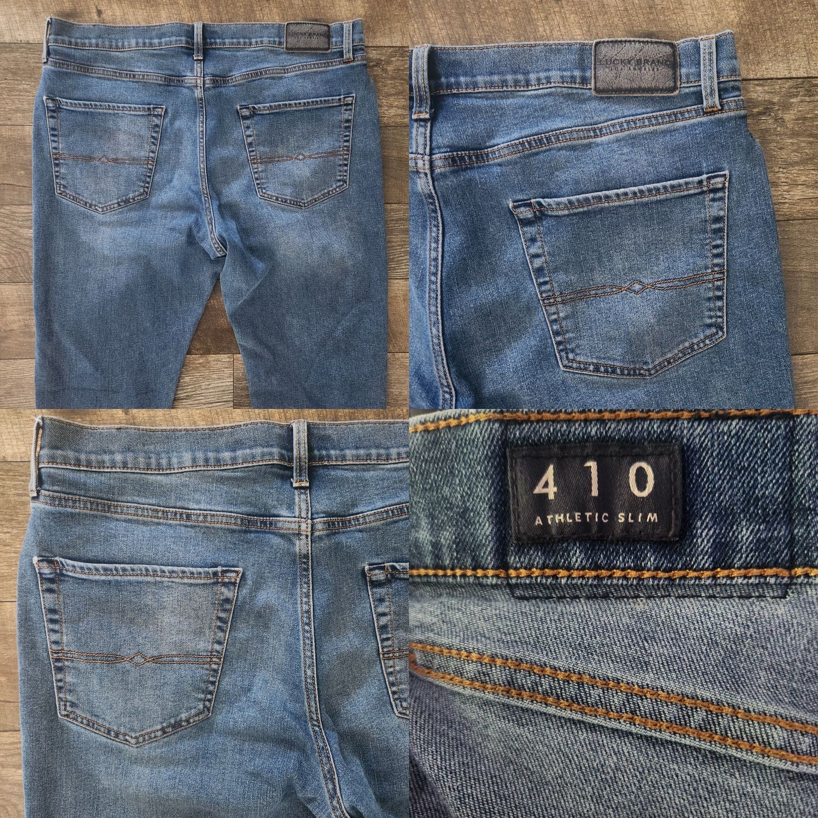 Lucky Brand Lucky Brand 410 Athletic Straight Jeans Blue Mens 38 X 30 Stretch Regular Men Jeans Blue 410 Athletic Straight Fit Stretch Size US 38 / EU 54 - 8 Thumbnail