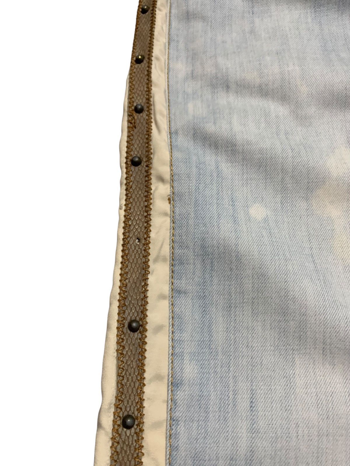Roberto Cavalli Just Cavalli studded punk leather taped snake skin denim Size US 31 - 8 Thumbnail