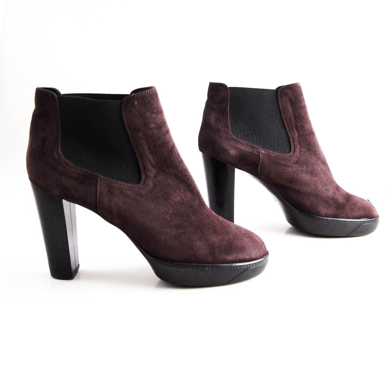 Hogan Hogan Platform Booties High Heel Brown Suede US 8 EU 38 Size US 8 / IT 38 - 6 Thumbnail