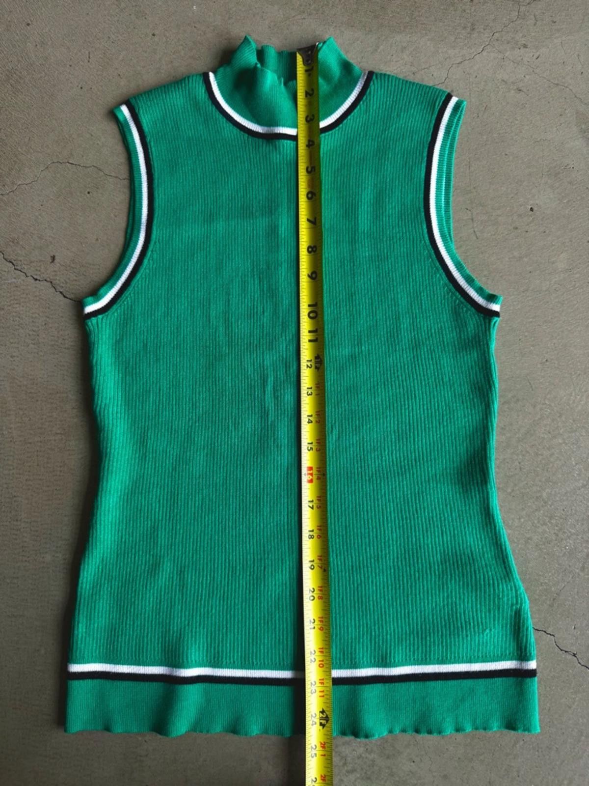 Other Cable & Gauge / Ribbed Mock Neck Sleeveless Top / Green Size L / US 10 / IT 46 - 4 Thumbnail