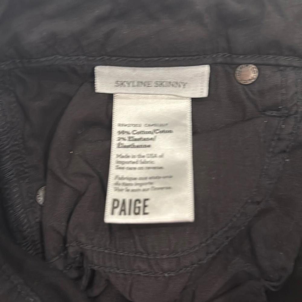 Paige PAIGE Skyline Skinny Jet Black Jeans Size 28 Size 28" / US 6 / IT 42 - 8 Thumbnail