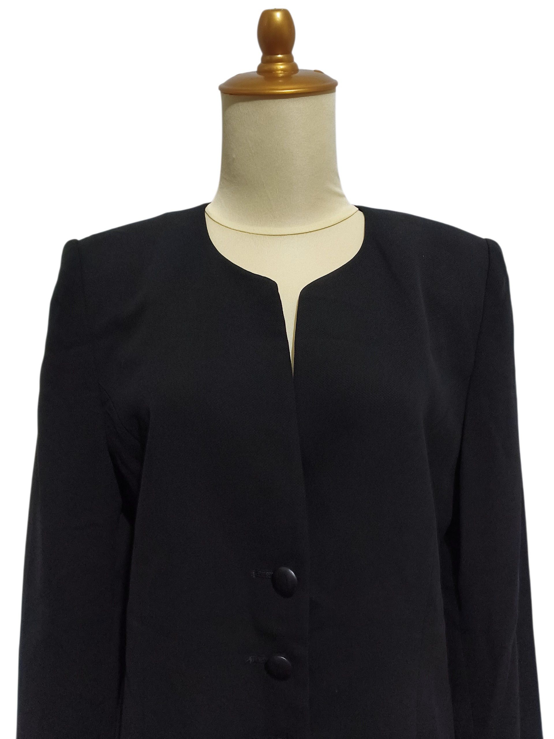 Pierre Balmain Pierre Balmain Formalité Paris Collarless Long Blazer Size L / US 10 / IT 46 - 2 Thumbnail