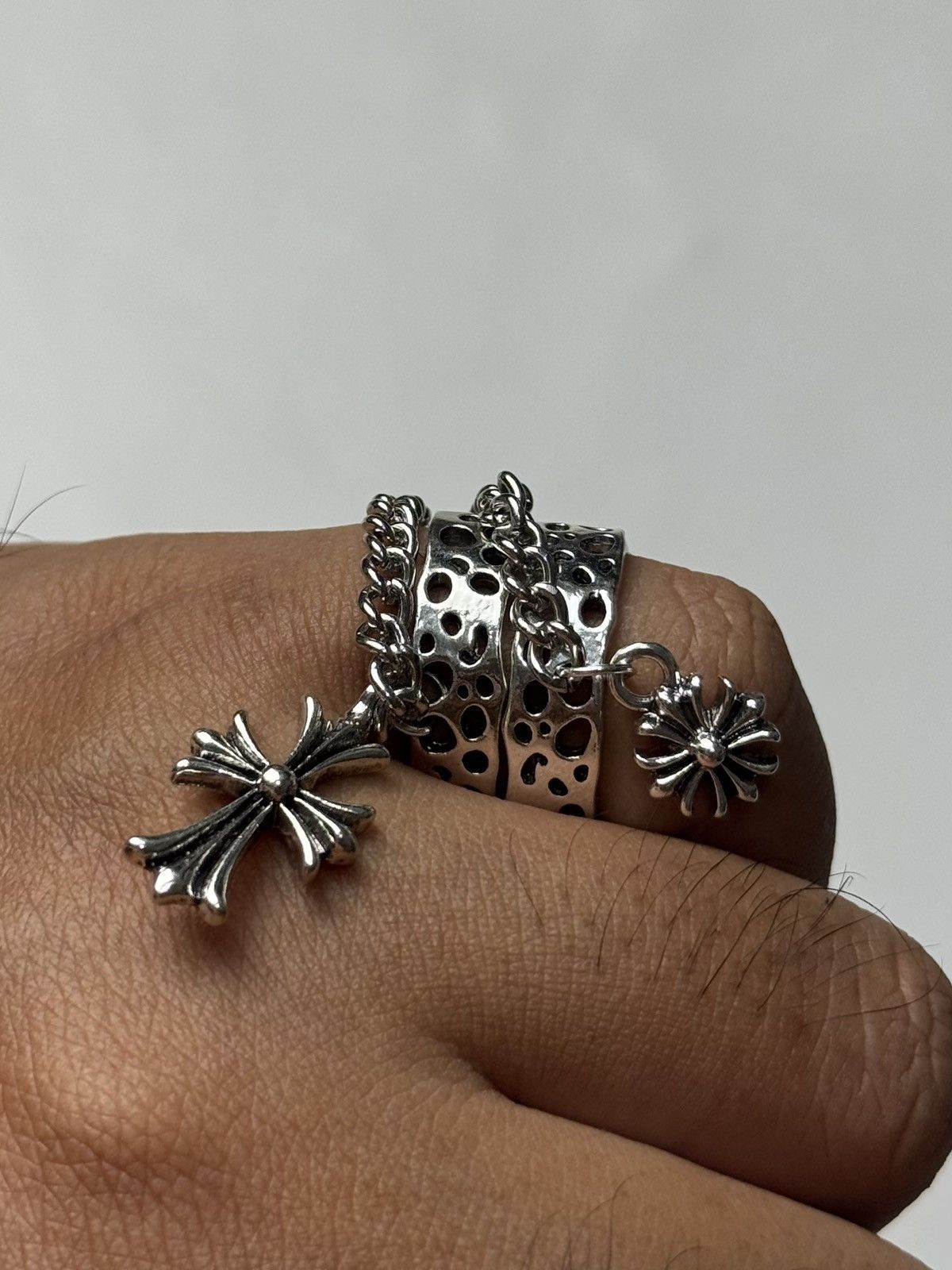 Japanese Brand Crosses Double Ring Accesories Japanese Styled 14th Size ONE SIZE - 3 Thumbnail