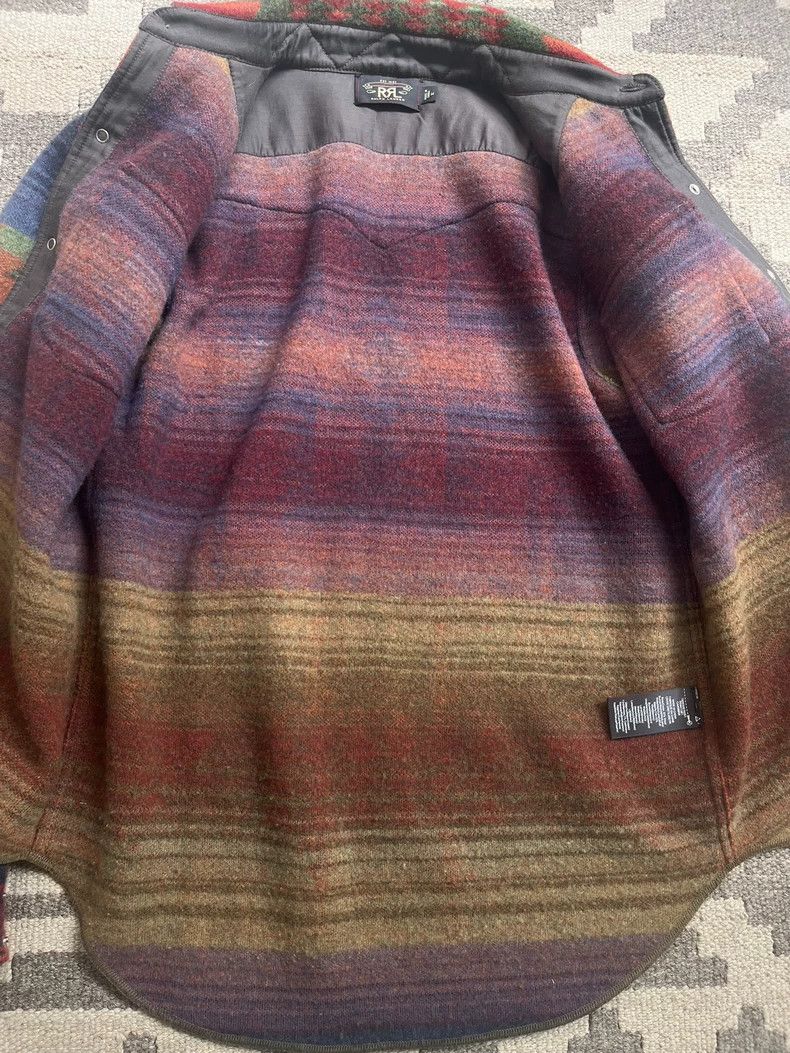 RRL Ralph Lauren RRL Ralph Lauren Southwest wool shirt jacket sweater leath Size US M / EU 48-50 / 2 - 4 Thumbnail