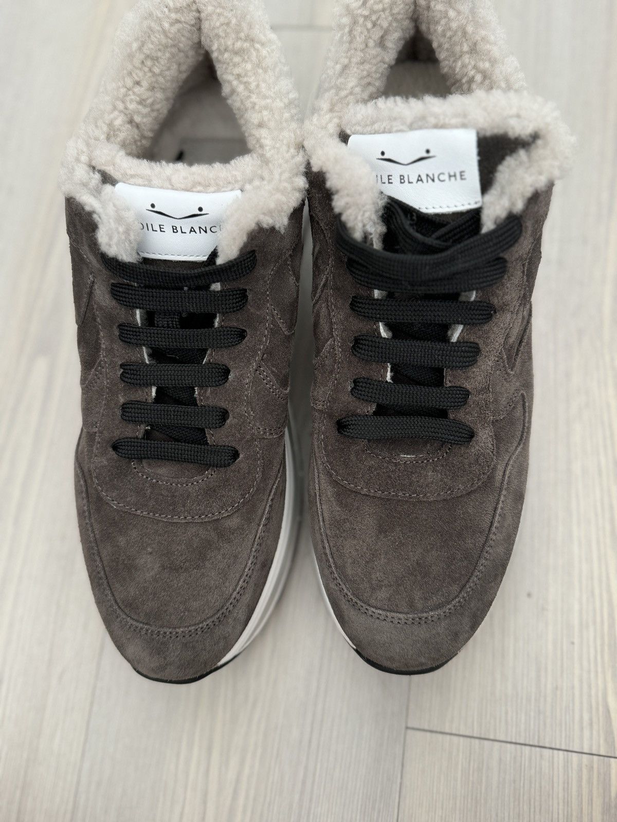 Other Voile Blanche Maran Genuine Shearling & Suede Sneaker Size US 12 / IT 42 - 3 Thumbnail