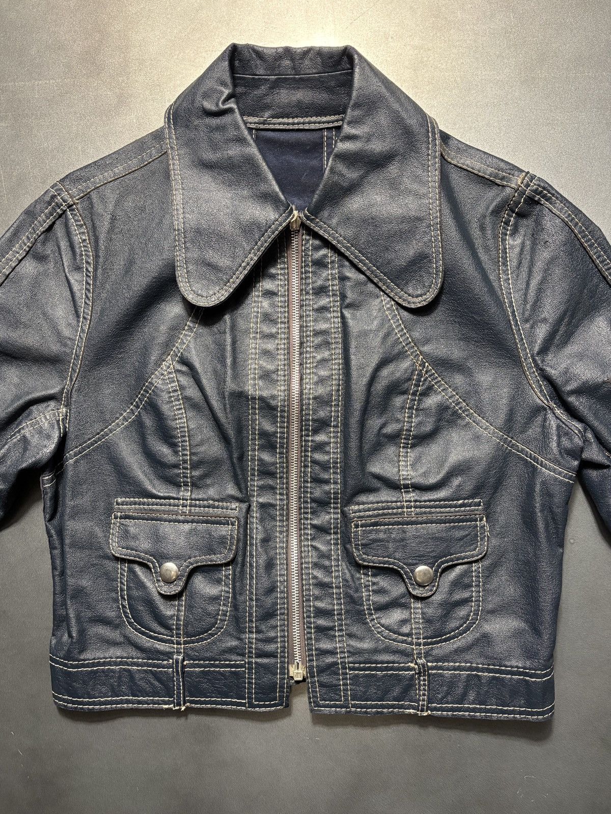 Vintage True Vintage Ricky Jacket Reversible Crop Two Tone Trucker Size US XS / EU 42 / 0 - 19 Thumbnail