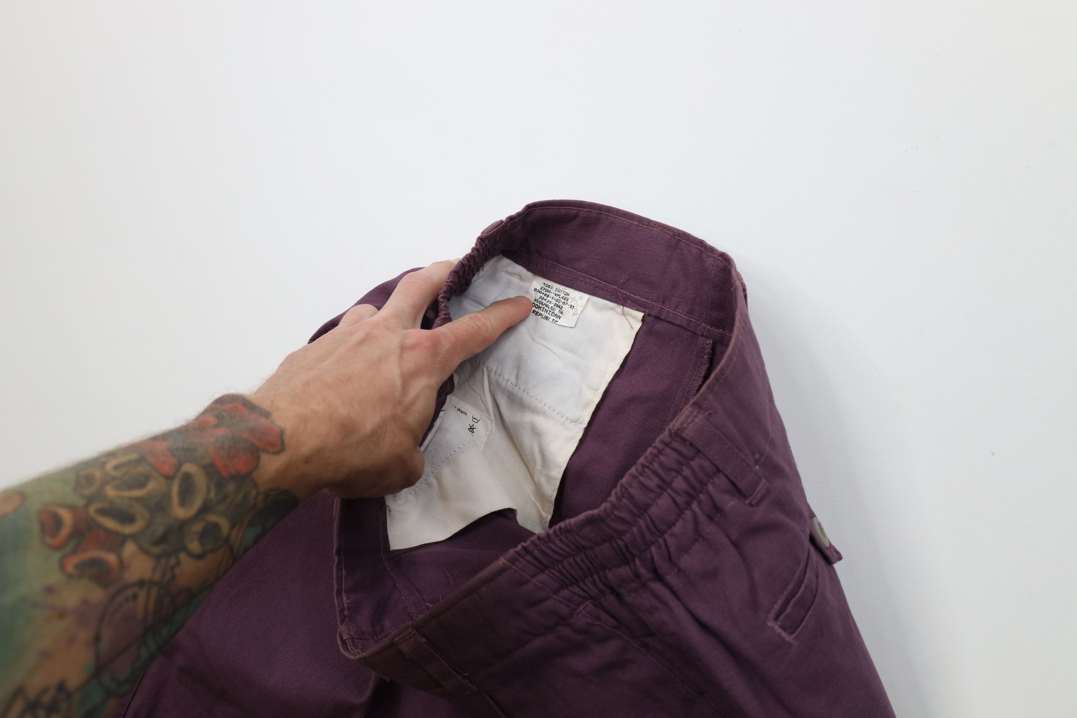 Vintage Vintage 90s Streetwear Straight Leg Chino Pants Purple Size US 30 / EU 46 - 8 Thumbnail