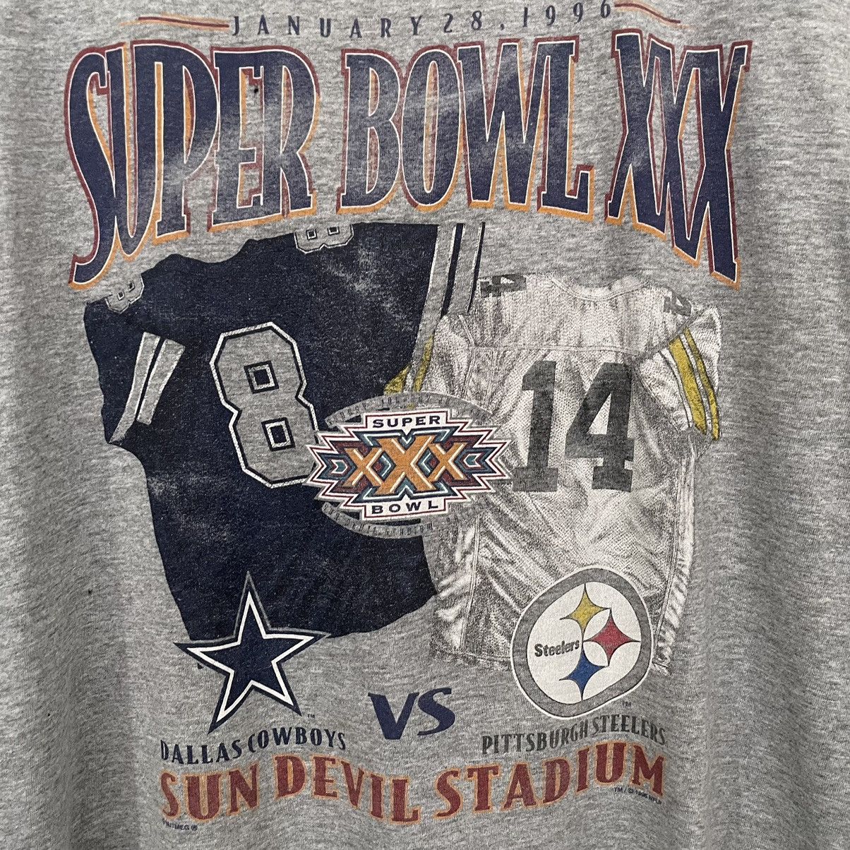 NFL × Vintage 1996 Super Bowl Dallas Cowboys vs Pittsburgh Steelers Tee Size US L / EU 52-54 / 3 - 2 Thumbnail