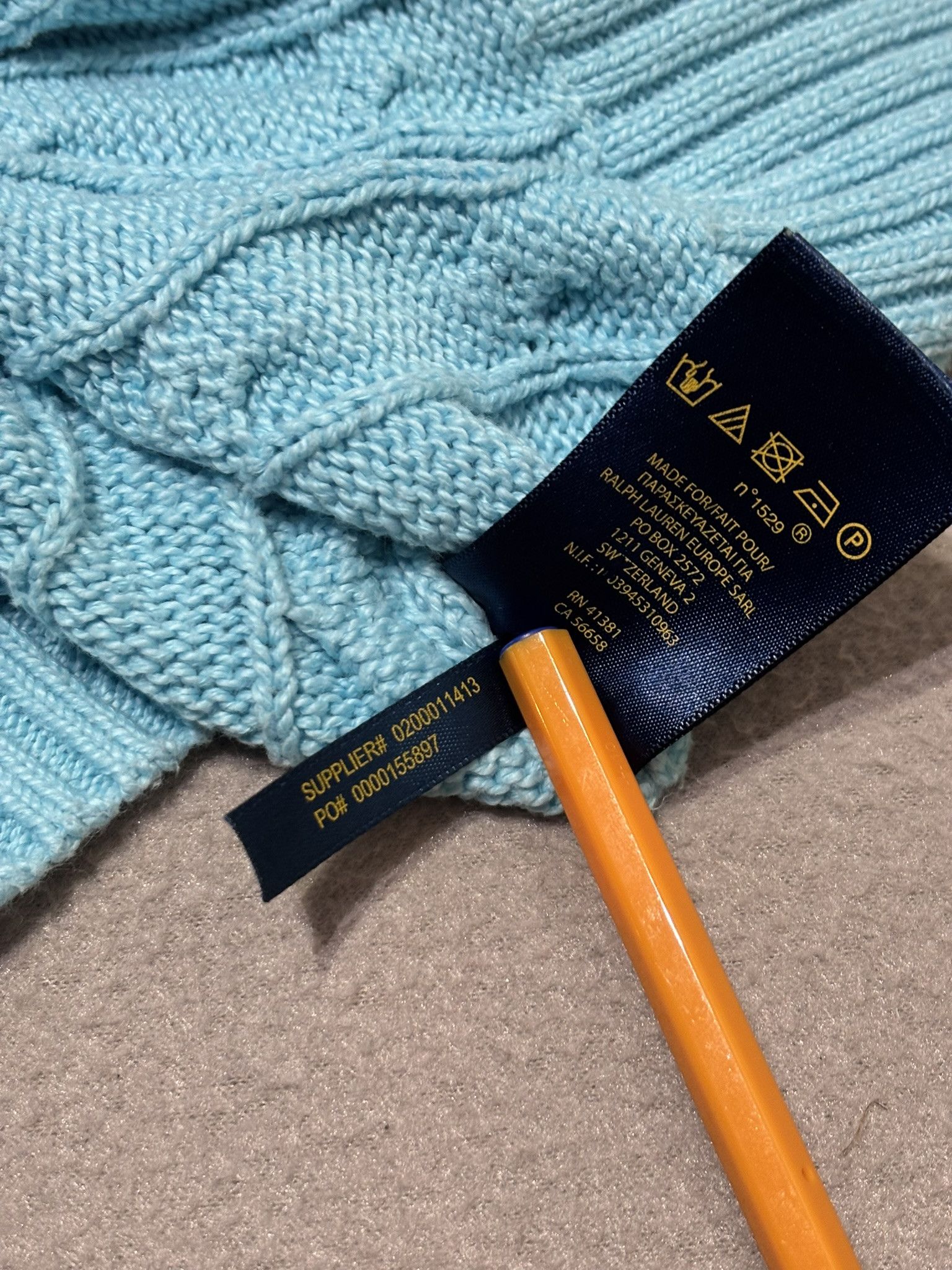 Polo Ralph Lauren Polo Ralph Lauren Cable Knit Baby Blue Sweater Large Size L / US 10 / IT 46 - 11 Thumbnail