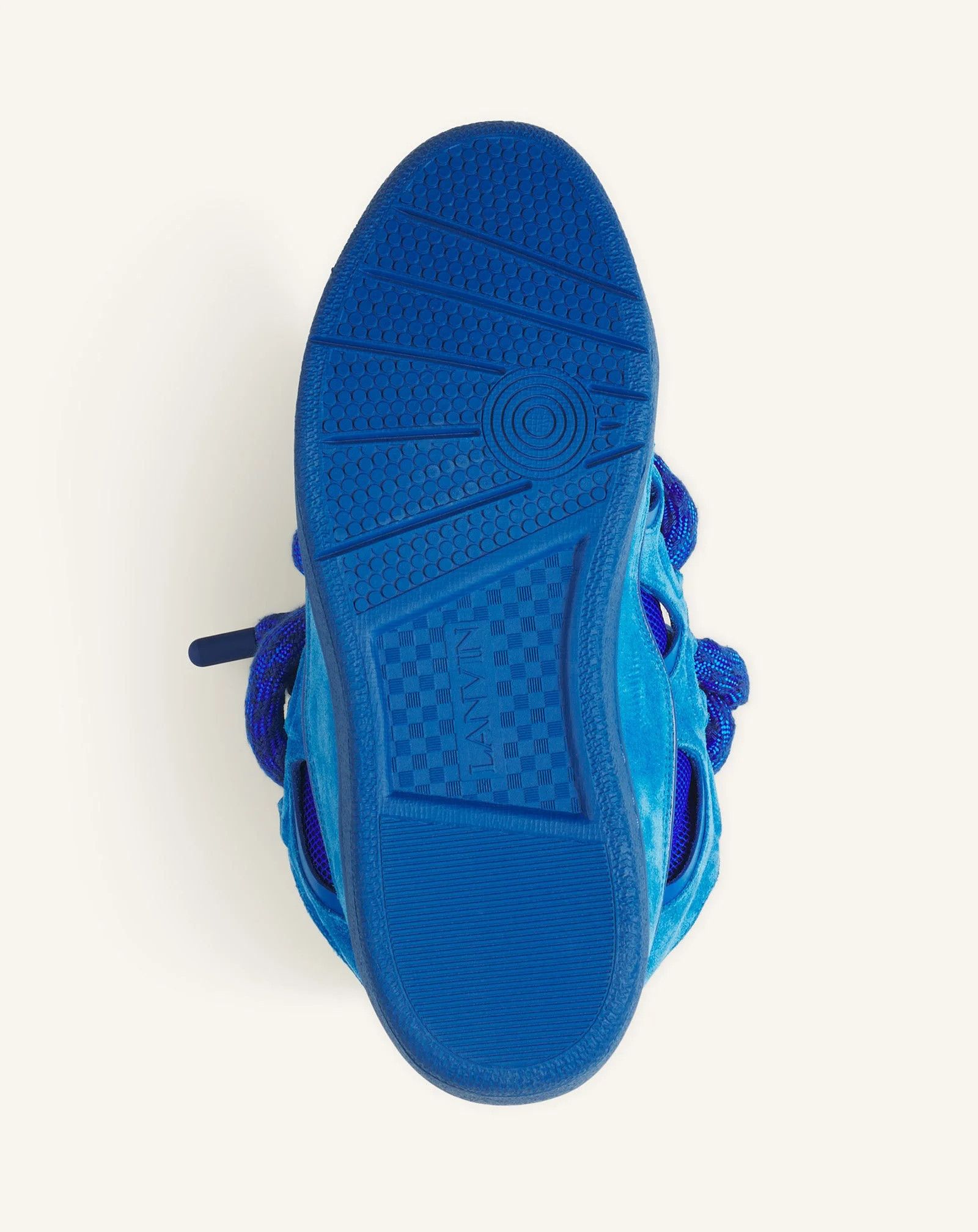 Lanvin os11x0526 Curb Sneakers In Leather With Snake Laces in Blue Size US 11 / IT 41 - 6 Thumbnail