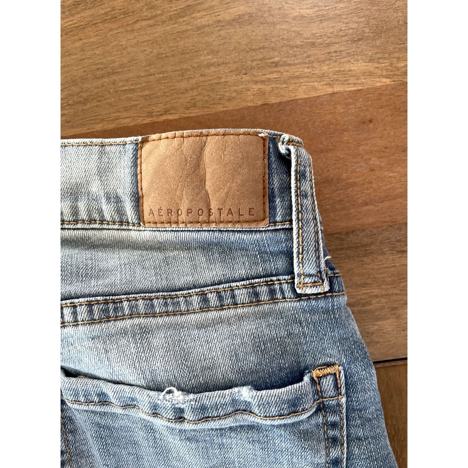 Vintage Aeropostale Jeans Women's Jegging Blue Denim Stretch Medium Wash Size 00 Size 24" / US 00 / IT 34 - 5 Thumbnail