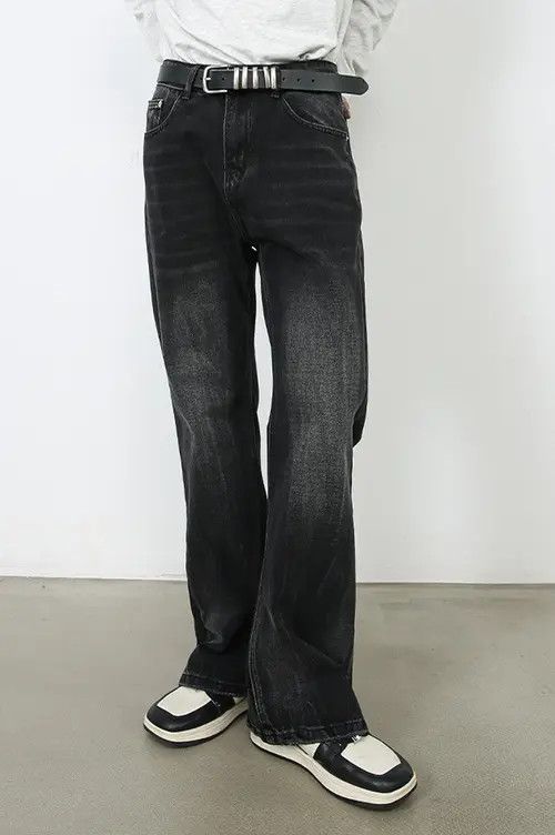 VIBE Loose straight men's retro casual flared jeans Size US 32 / EU 48 - 5 Thumbnail