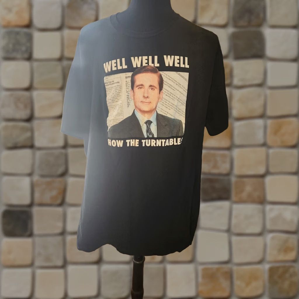 Ripple Junction THE OFFICE Michael Scott How The Turntables T-Shirt Adult 3XL Black Unisex Size US XXL / EU 58 / 5 - 1 Thumbnail