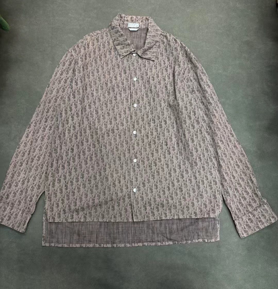 Dior Dior Logo Print Denim Shirt 54 Rare 97 New 75L 60B Size US L / EU 52-54 / 3 - 1 Thumbnail
