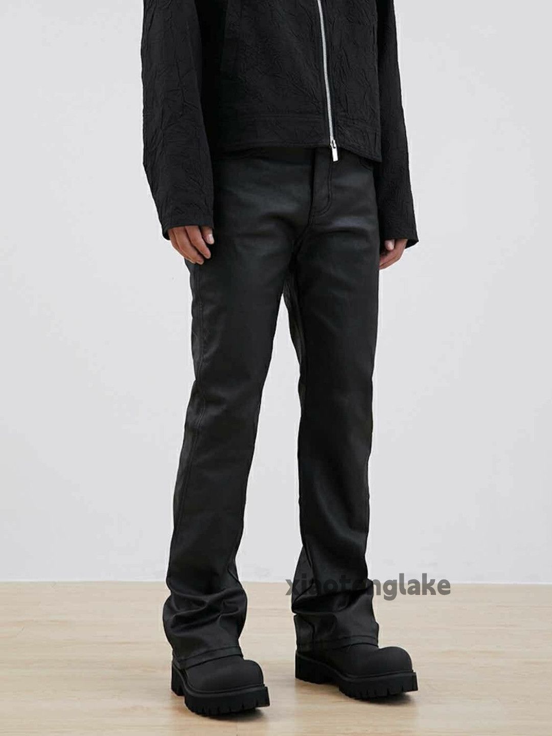 Designer × Jean × Vintage wax utility punk grunge bootcut yuppie flared jeans Size US 34 / EU 50 - 4 Thumbnail