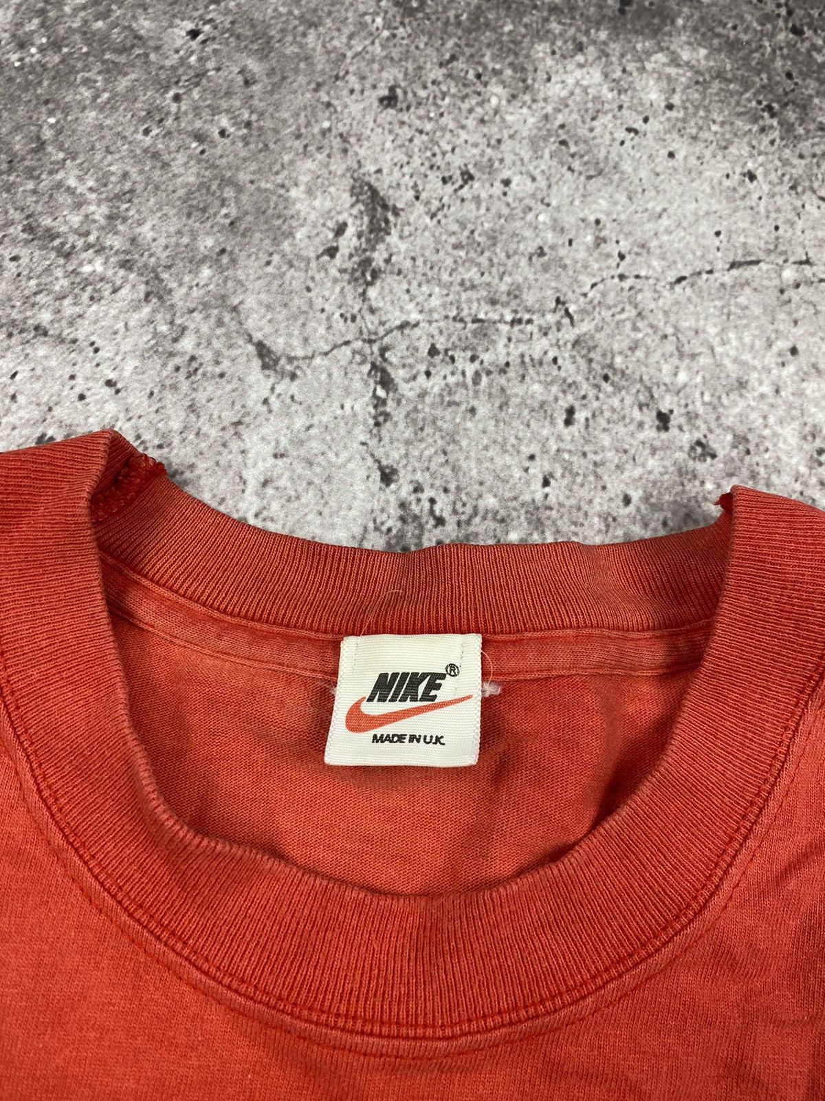 Nike × Vintage 🍊Nike Vintage Big Logo Central Swoosh Orange t-shirt jersey Size US L / EU 52-54 / 3 - 3 Thumbnail