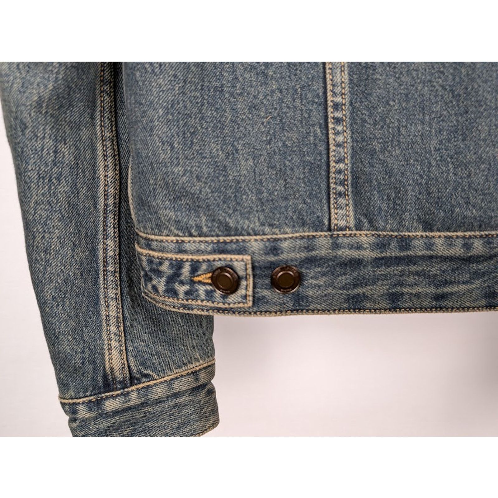 Saint Laurent Paris o1rshd1 Shearling Denim Jacket in Light Blue Size US XXL / EU 58 / 5 - 17 Thumbnail