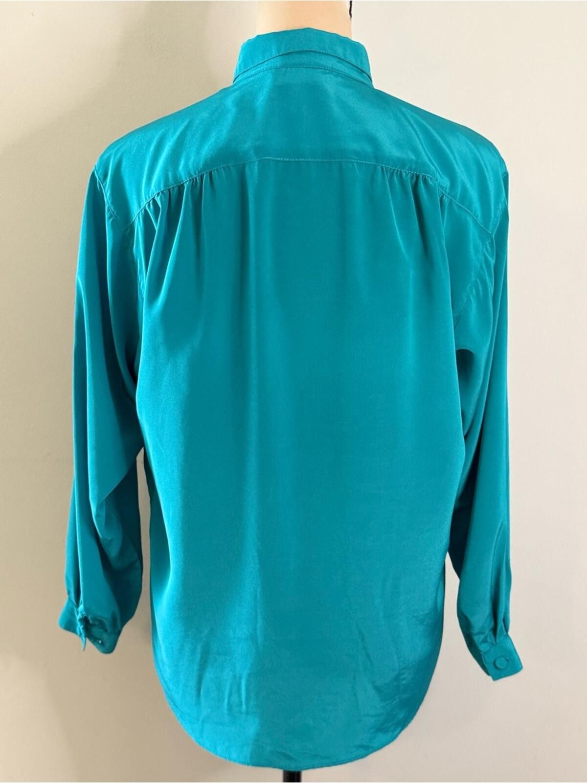 Other Doncaster vintage teal 3/4 button up top long sleeves SZ 4 Size S / US 4 / IT 40 - 4 Thumbnail