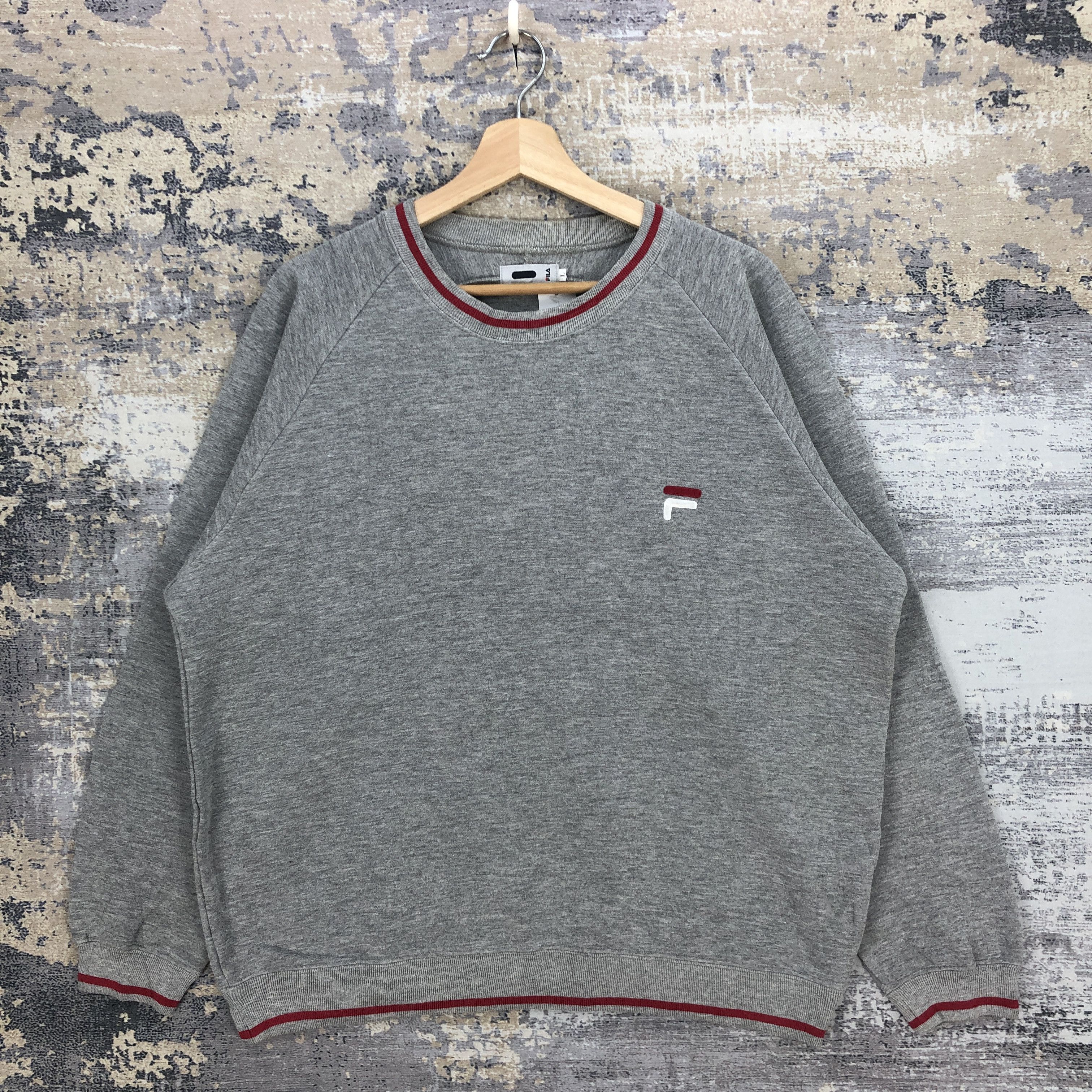 Fila Vintage Y2K Fila Grey Sweater Fila Skate Surfing Sweatshirt Size US L / EU 52-54 / 3 - 3 Thumbnail