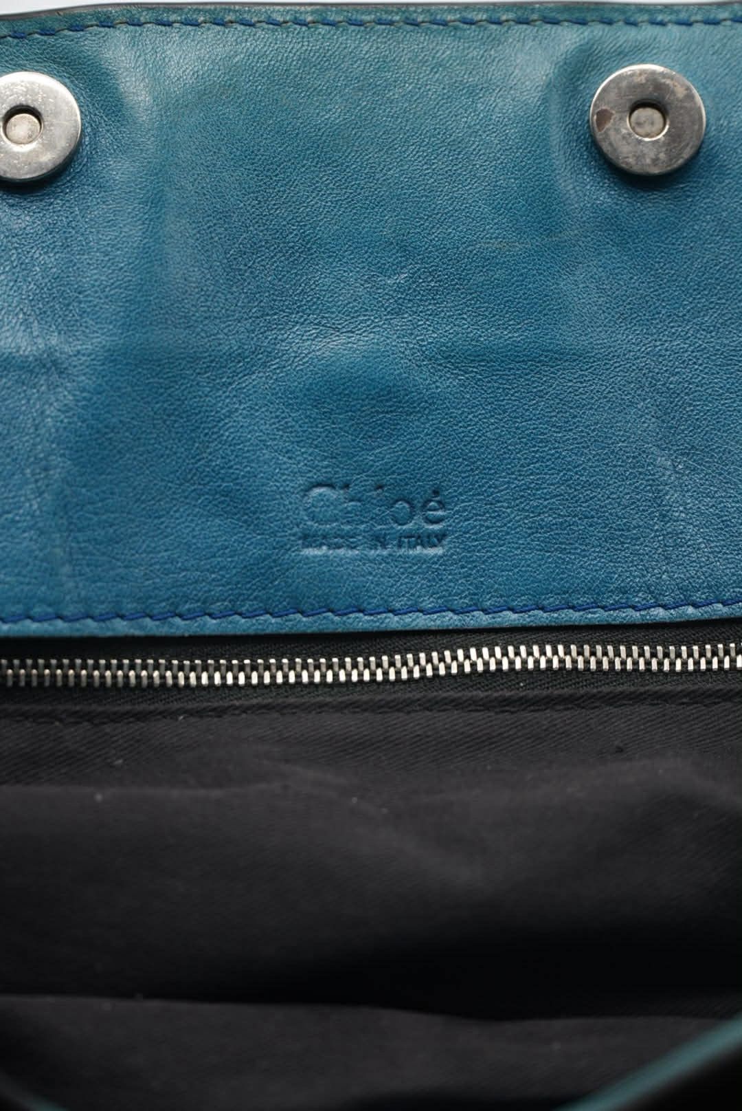Chloe Chloé Paddington Blue Cadena Padlock & Key Boston Satchel Size ONE SIZE - 9 Thumbnail