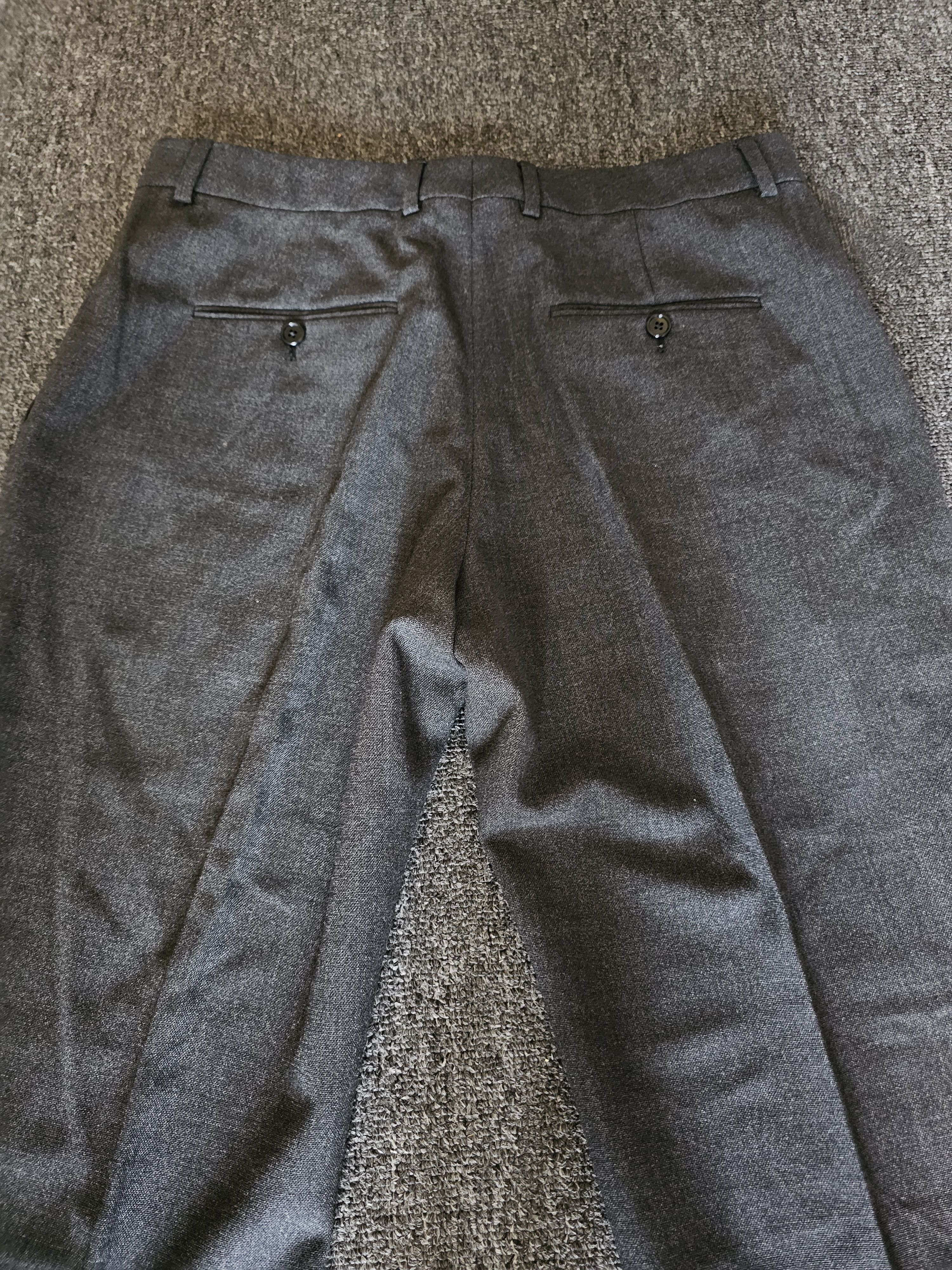 Celine Celin Men's Dark Gray High Gram Wool Suit Pants Size 50 Size US 36 / EU 52 - 4 Thumbnail