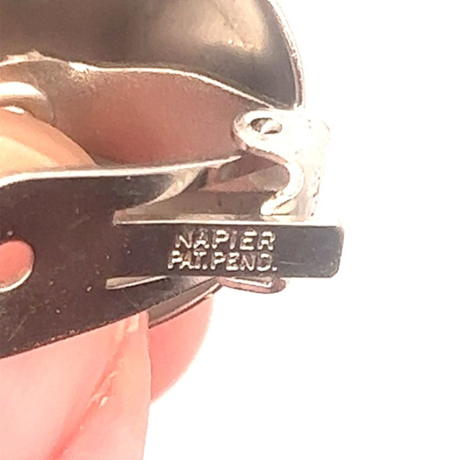& Other Stories Vintage Signed - Napier Silver tone Circular Clip Earrings Size ONE SIZE - 5 Thumbnail