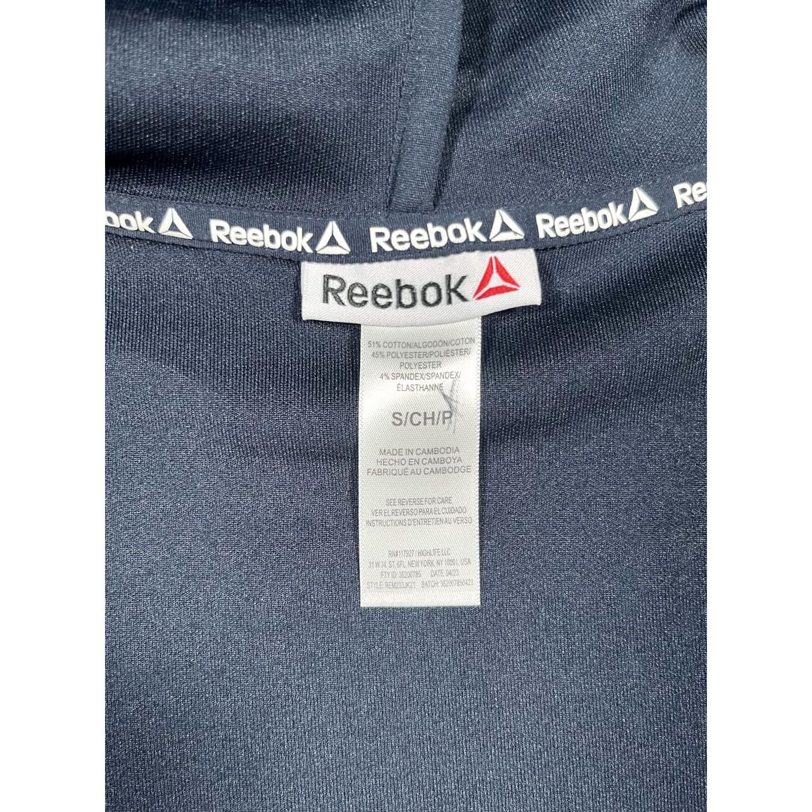 Reebok Reebok Classic Hoodie Mens S Navy Full Zip Pockets Size US S / EU 44-46 / 1 - 3 Thumbnail