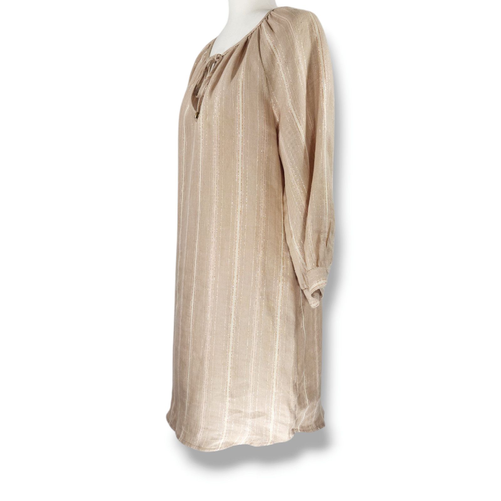 Other EUC Maven West Made in USA Linen Dress Sz S [2-4] Beige Gold Size S / US 4 / IT 40 - 1 Thumbnail