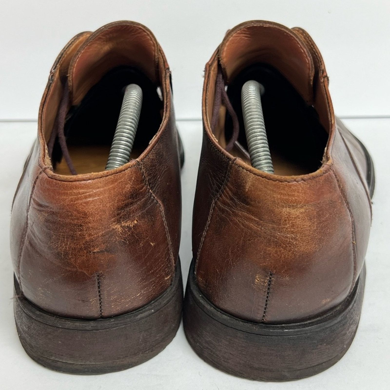 LLOYD LLOYD Leather Shoes Brown Square Toe Vintage Derby German Size US 10.5 / EU 43-44 - 7 Thumbnail