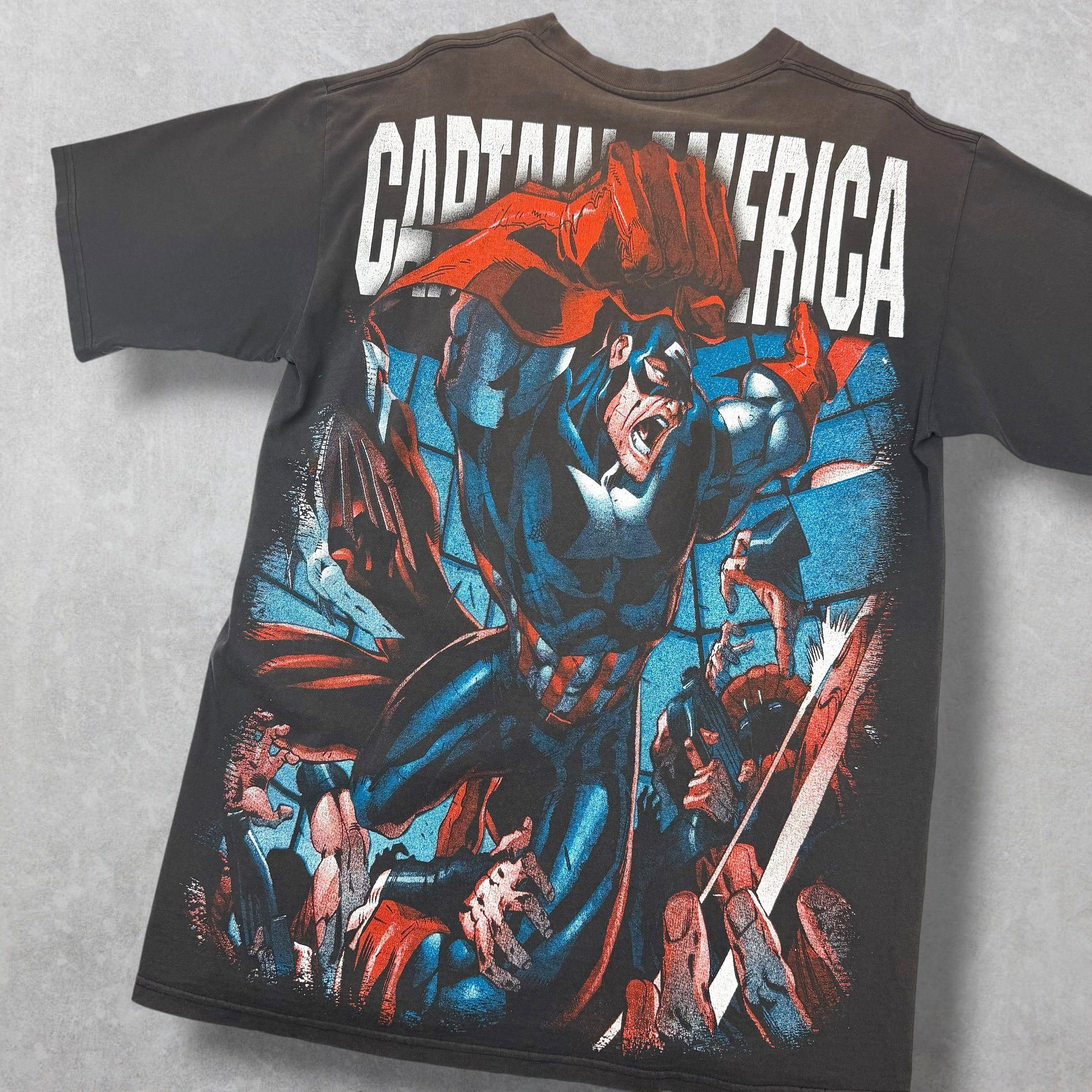 Vintage Vintage 90's Captain America Resurreccion Tee XL Size US XL / EU 56 / 4 - 4 Thumbnail