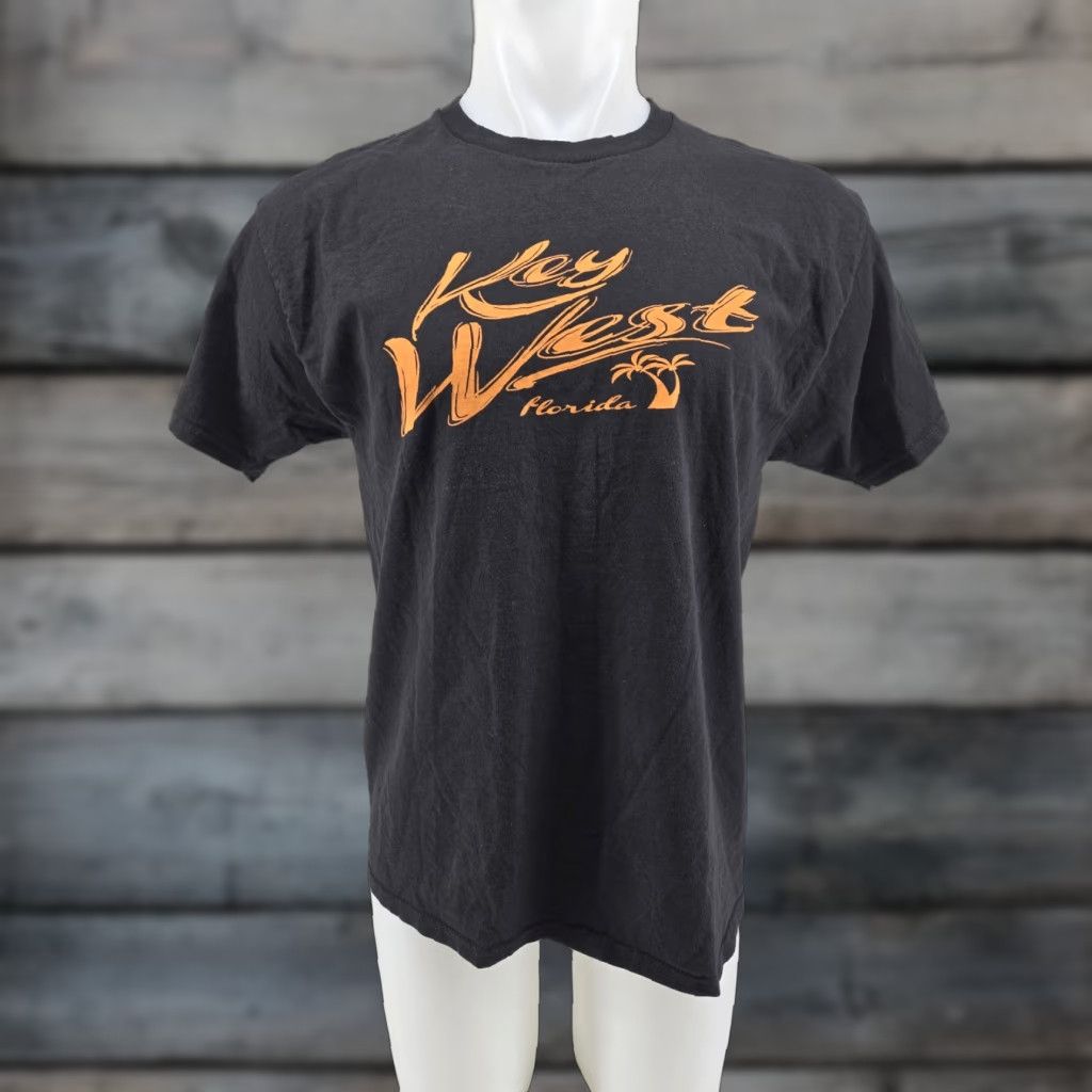 Hanes VINTAGE Hanes Key West Florida Shirt Mens L Black Orange Logo T-Shirt Crew Neck Short Sleeve Beach Logo Size US L / EU 52-54 / 3 - 1 Thumbnail