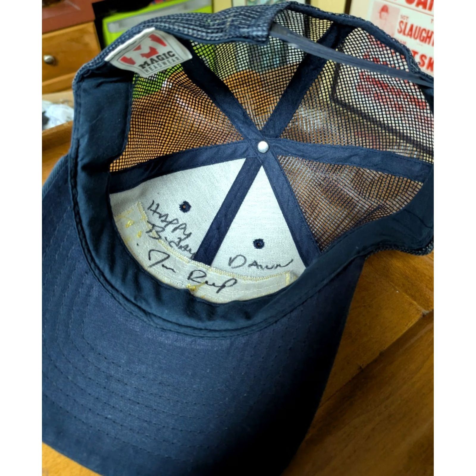 Vintage VINTAGE Jon Reep Baseball Hat Cap Comedian Comedy Signed Autographed Blue Trucker Mens Size ONE SIZE - 3 Thumbnail