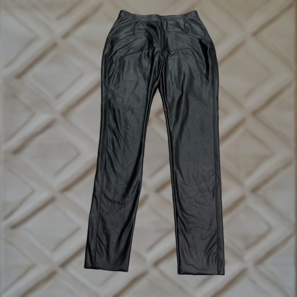 Akira Akira Faux Leather High Rise Skinny Leggings Pants Womens Black 26x28 Size 32" / US 10 / IT 46 - 1 Thumbnail