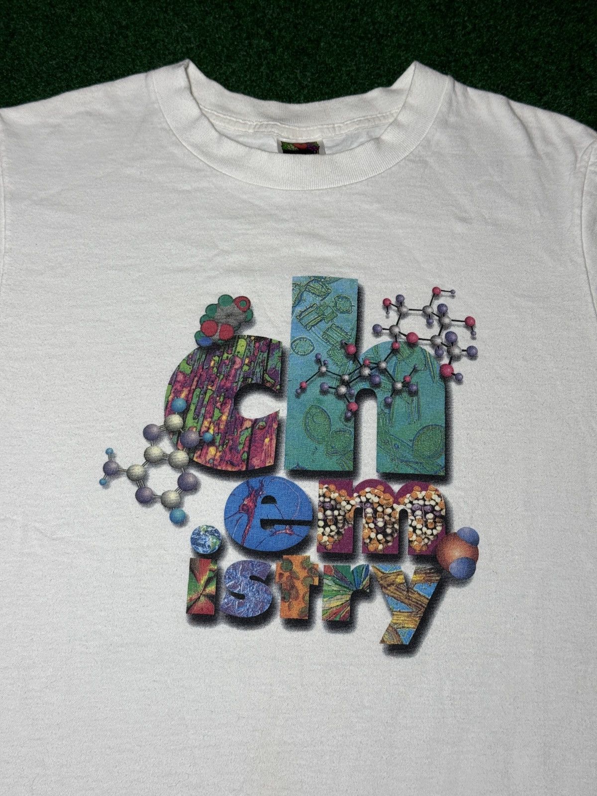 Fruit Of The Loom × Vintage Vtg 90s Chemistry Science National Chemistry Week T Shirt Size US S / EU 44-46 / 1 - 2 Thumbnail