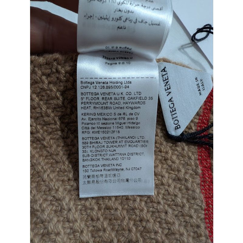 Bottega Veneta o1rshd1 Size: OS / Overlock Wool Cashmere Scarf in Camel Size ONE SIZE - 14 Thumbnail