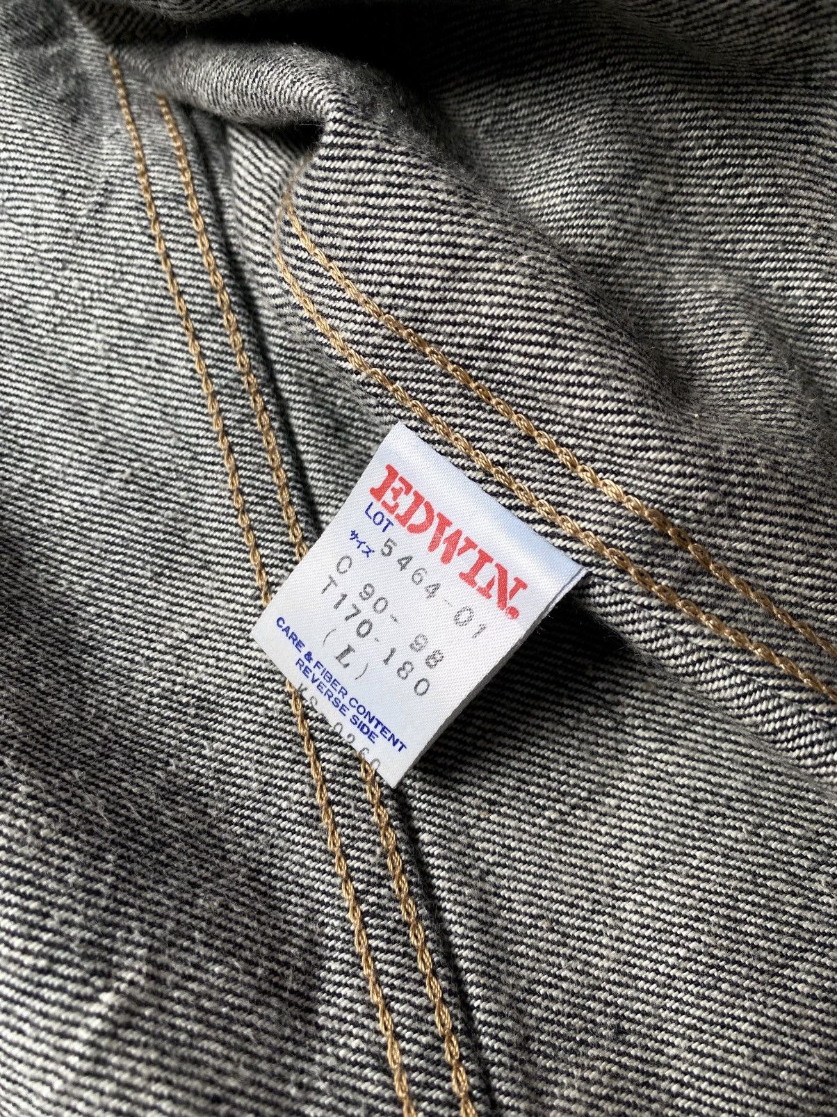 Edwin Vintage 90s EDWIN🇯🇵 Trucker Denim Jacket Black Size US L / EU 52-54 / 3 - 15 Thumbnail