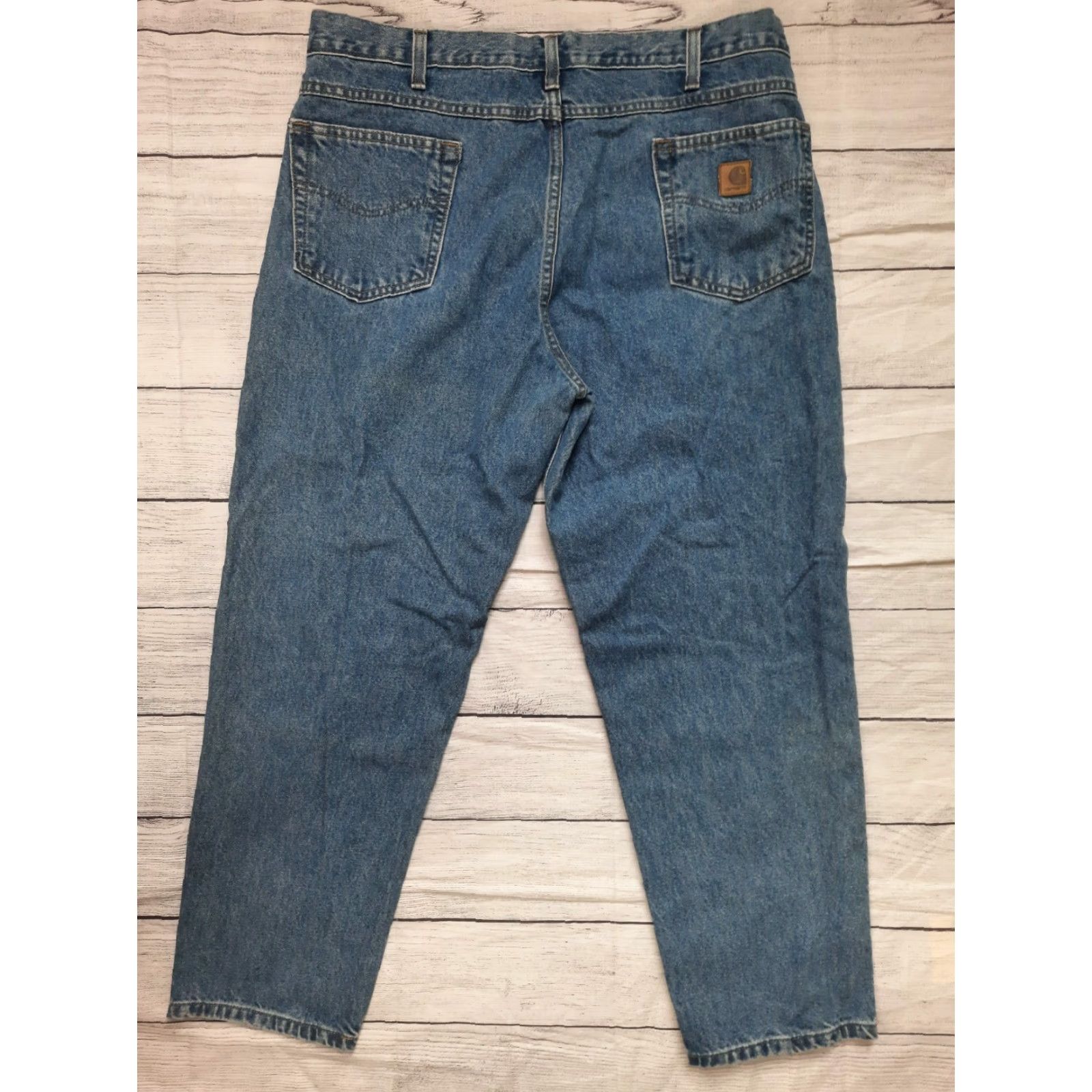 Carhartt VINTAGE Carhartt Men's Jeans Denim Blue 36 x 30 Traditional Fit 100% Cotton Workwear Straight Jeans Size US 36 / EU 52 - 2 Thumbnail