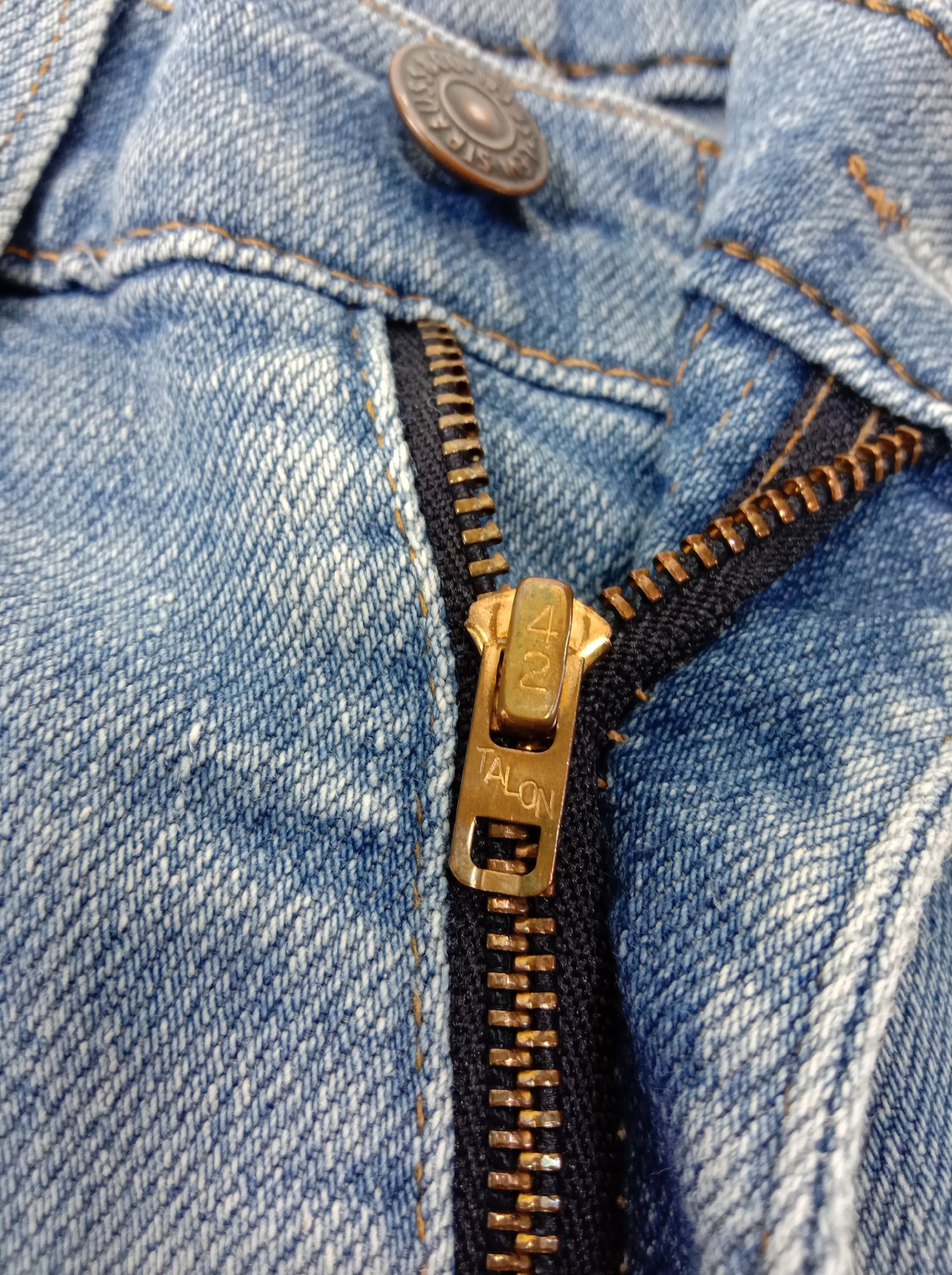 Levi's Vintage 80s Levi's Flare Jeans Talon Zipper Faded Blue Denim Size 29" - 9 Thumbnail