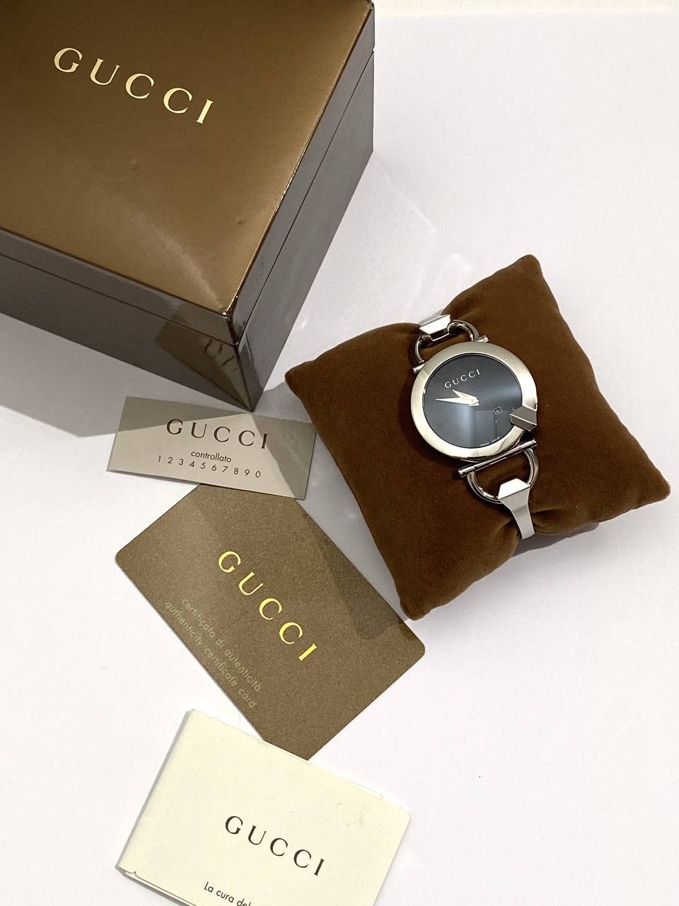 Gucci Gucci GG Logo Chiodo Horsebit Bracelet Steel Wrist Watch Size ONE SIZE - 10 Thumbnail
