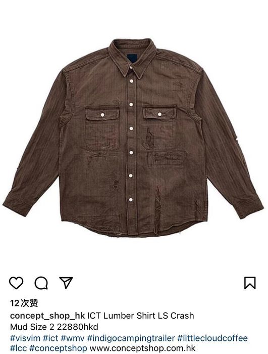 Visvim Visvim ICT 20ss Lumber Shirt Crash N.D. Mud | Grailed