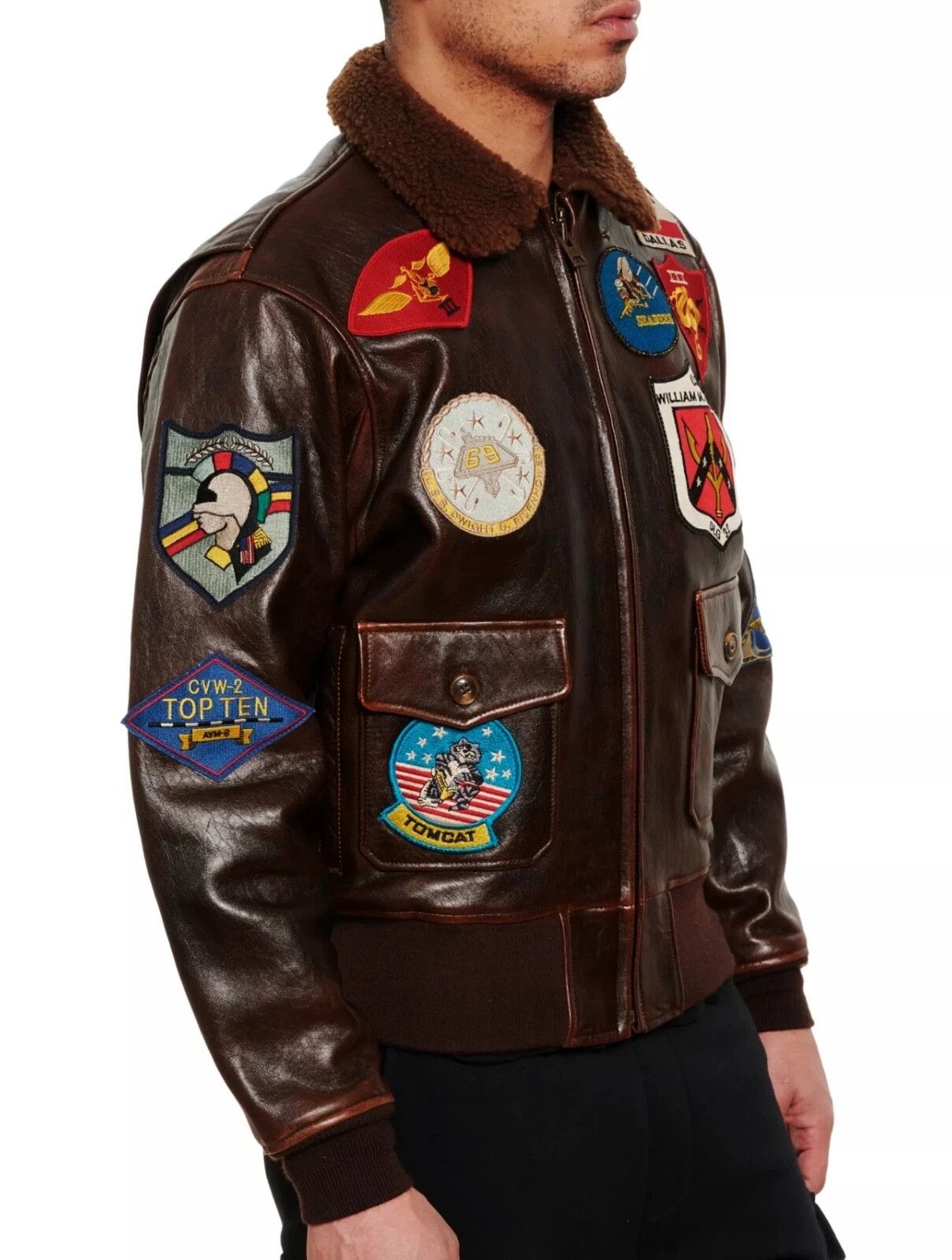 Avirex Avirex 'Top Gun' Patched G-1 Aviator Flight Jacket Size US L / EU 52-54 / 3 - 2 Thumbnail