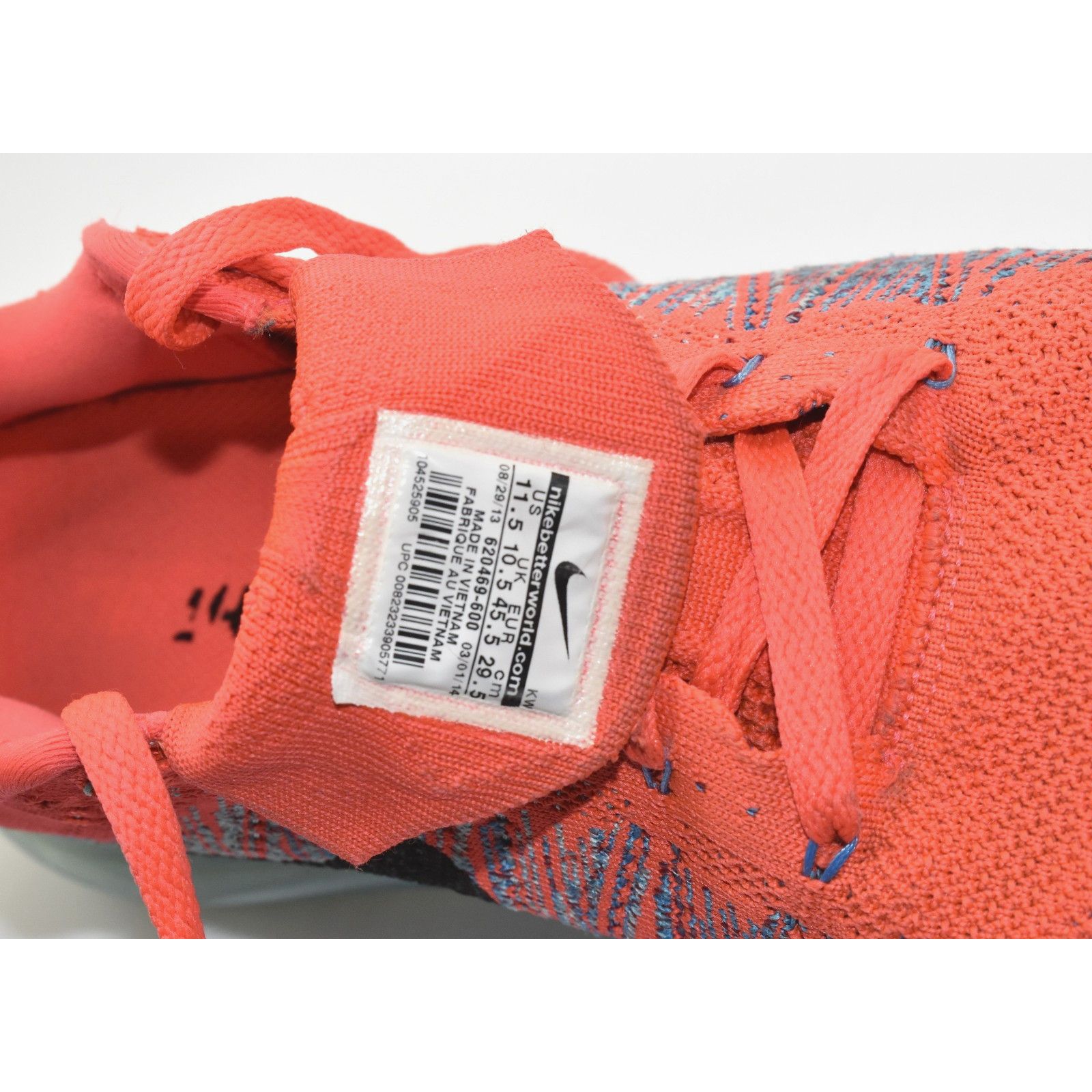 Nike NIKE Flyknit Max Crimson Blue Sneaker 620469-600 Shoes 11.5 Size US 11.5 / EU 44-45 - 6 Thumbnail