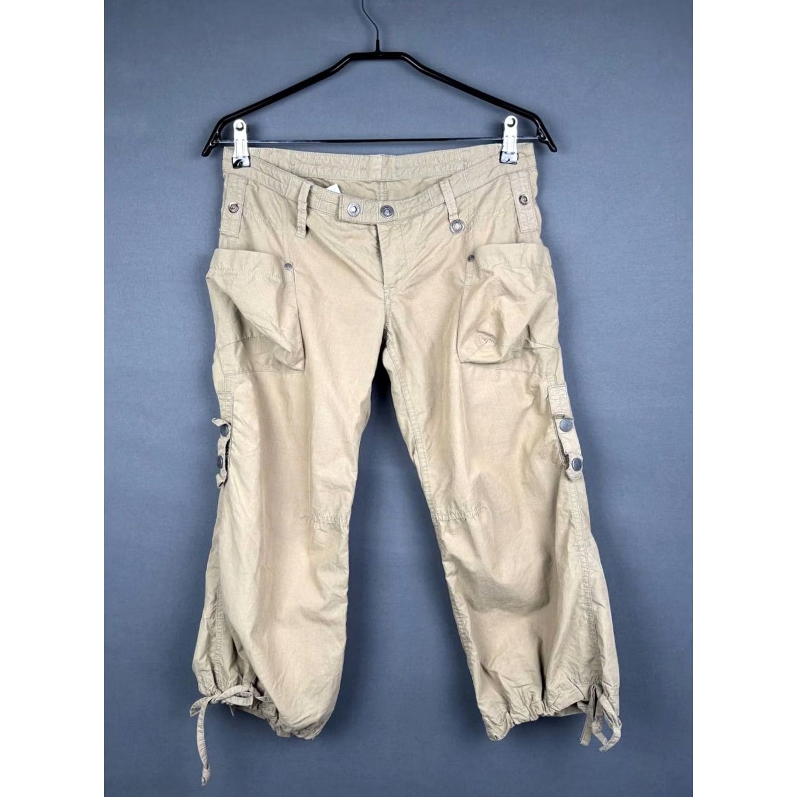 Diesel Diesel Pants Women Beige Cotton 28 Straight Leg Pockets Zipper Regular Pant 28 Mens Womens Boys Girls Size 28" / US 6 / IT 42 - 2 Thumbnail