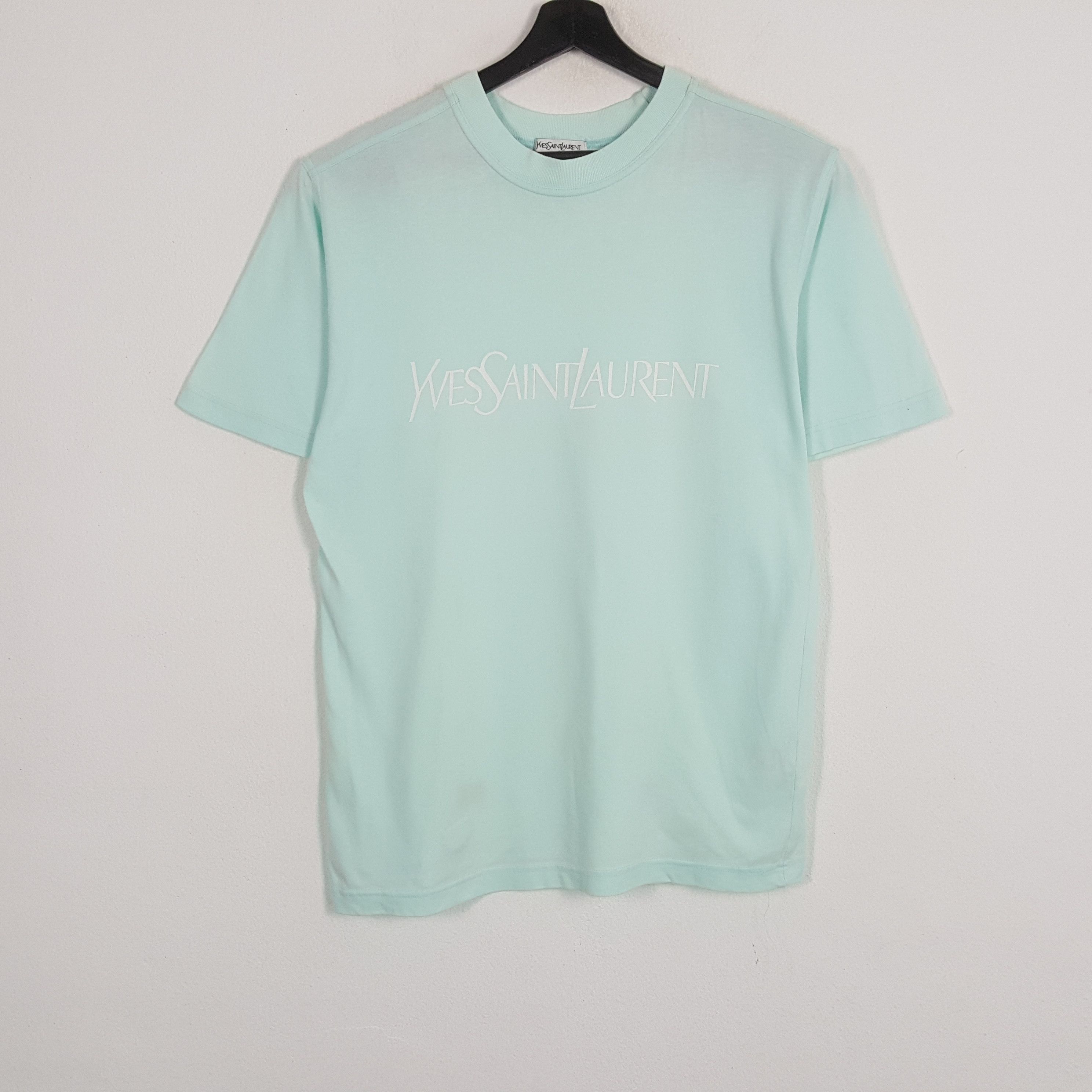 Vintage × Yves Saint Laurent YVES SAINT LAURENT Fashion Brand Style Spellout Tshirt Size US L / EU 52-54 / 3 - 1 Thumbnail